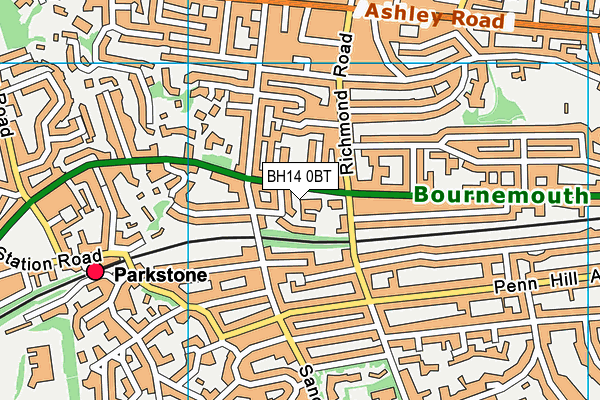 BH14 0BT map - OS VectorMap District (Ordnance Survey) BH14 0BT map - OS VectorMap District (Ordnance Survey)