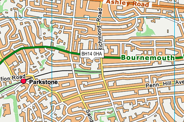 BH14 0HA map - OS VectorMap District (Ordnance Survey) BH14 0HA map - OS VectorMap District (Ordnance Survey)