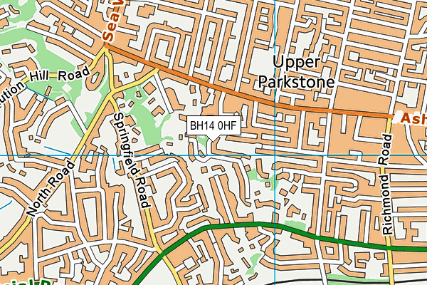 BH14 0HF map - OS VectorMap District (Ordnance Survey) BH14 0HF map - OS VectorMap District (Ordnance Survey)