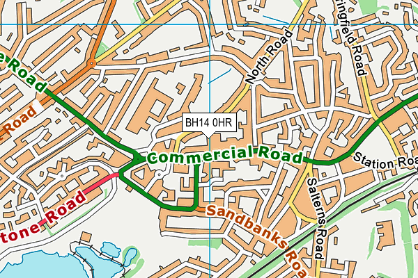 BH14 0HR map - OS VectorMap District (Ordnance Survey) BH14 0HR map - OS VectorMap District (Ordnance Survey)