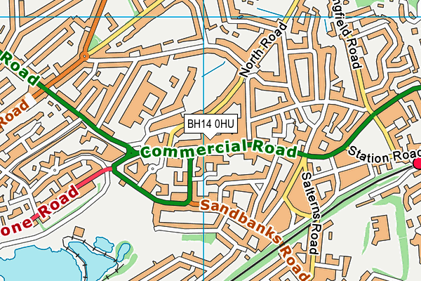 BH14 0HU map - OS VectorMap District (Ordnance Survey) BH14 0HU map - OS VectorMap District (Ordnance Survey)