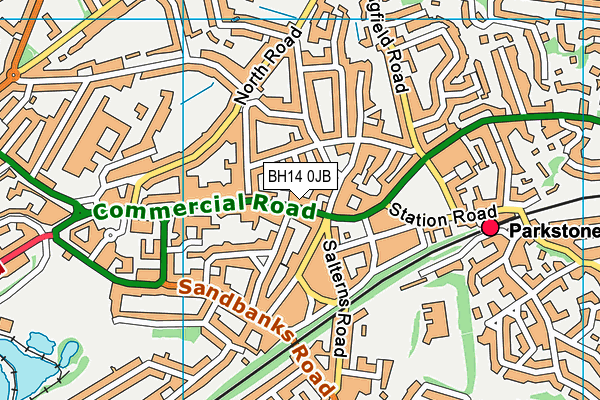 BH14 0JB map - OS VectorMap District (Ordnance Survey) BH14 0JB map - OS VectorMap District (Ordnance Survey)