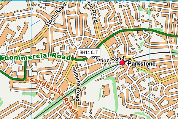 BH14 0JT map - OS VectorMap District (Ordnance Survey) BH14 0JT map - OS VectorMap District (Ordnance Survey)