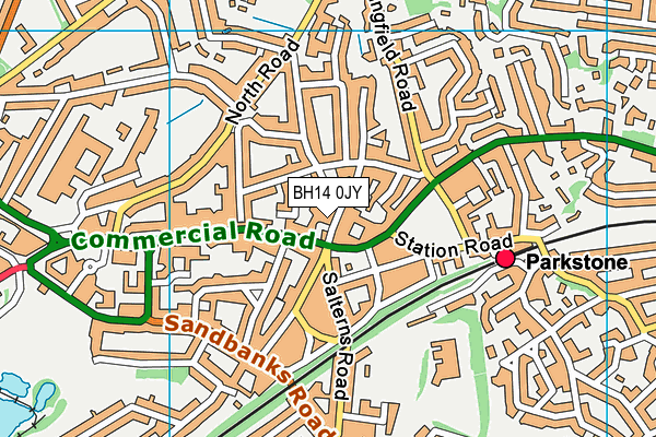 BH14 0JY map - OS VectorMap District (Ordnance Survey) BH14 0JY map - OS VectorMap District (Ordnance Survey)