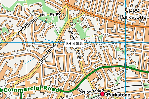 BH14 0LG map - OS VectorMap District (Ordnance Survey)