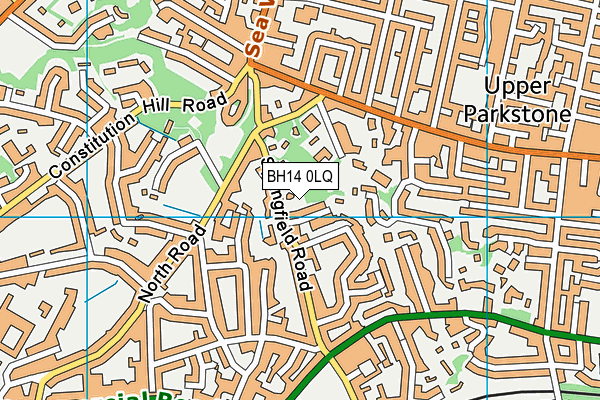BH14 0LQ map - OS VectorMap District (Ordnance Survey)