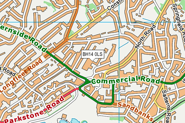 BH14 0LS map - OS VectorMap District (Ordnance Survey) BH14 0LS map - OS VectorMap District (Ordnance Survey)