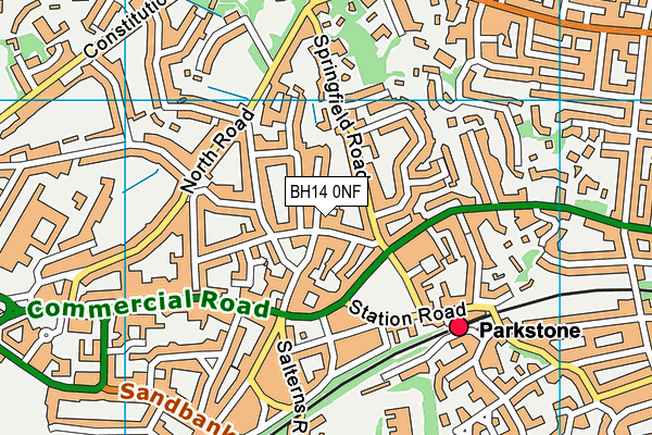 BH14 0NF map - OS VectorMap District (Ordnance Survey) BH14 0NF map - OS VectorMap District (Ordnance Survey)