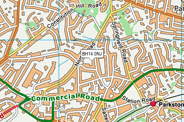BH14 0NJ map - OS VectorMap District (Ordnance Survey) BH14 0NJ map - OS VectorMap District (Ordnance Survey)