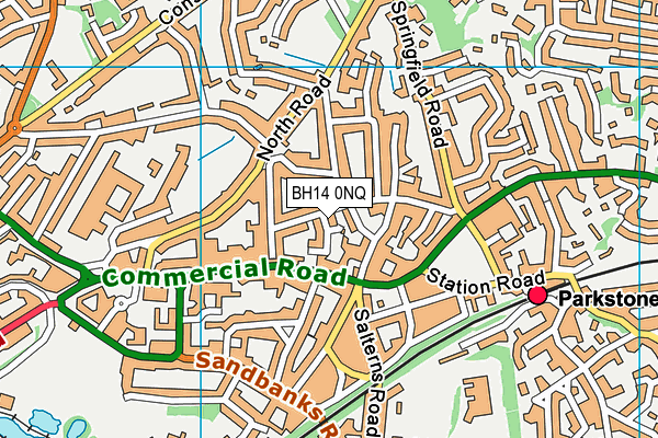 BH14 0NQ map - OS VectorMap District (Ordnance Survey)