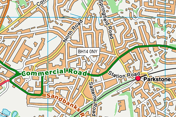 BH14 0NY map - OS VectorMap District (Ordnance Survey) BH14 0NY map - OS VectorMap District (Ordnance Survey)