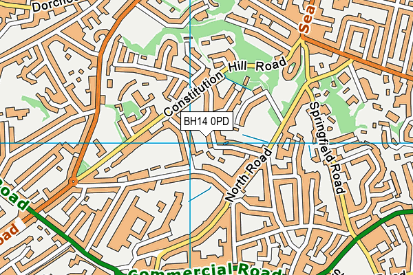 BH14 0PD map - OS VectorMap District (Ordnance Survey) BH14 0PD map - OS VectorMap District (Ordnance Survey)