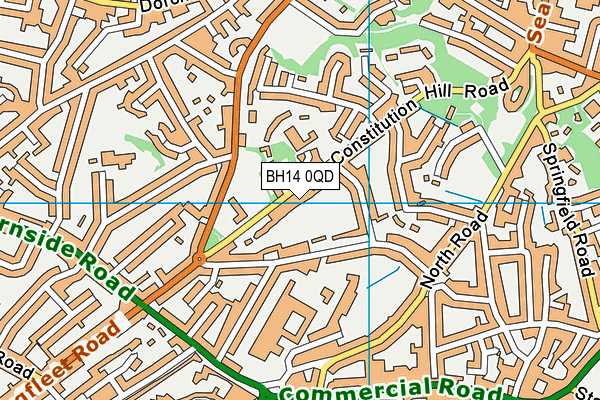 BH14 0QD map - OS VectorMap District (Ordnance Survey) BH14 0QD map - OS VectorMap District (Ordnance Survey)