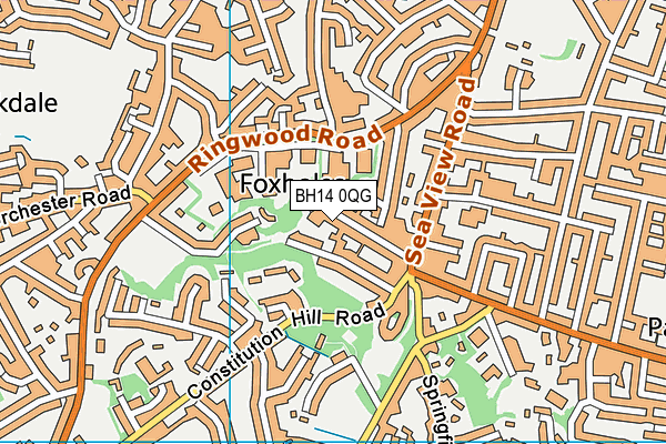 BH14 0QG map - OS VectorMap District (Ordnance Survey) BH14 0QG map - OS VectorMap District (Ordnance Survey)
