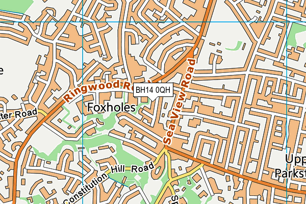 BH14 0QH map - OS VectorMap District (Ordnance Survey) BH14 0QH map - OS VectorMap District (Ordnance Survey)
