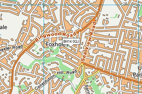 BH14 0QJ map - OS VectorMap District (Ordnance Survey) BH14 0QJ map - OS VectorMap District (Ordnance Survey)