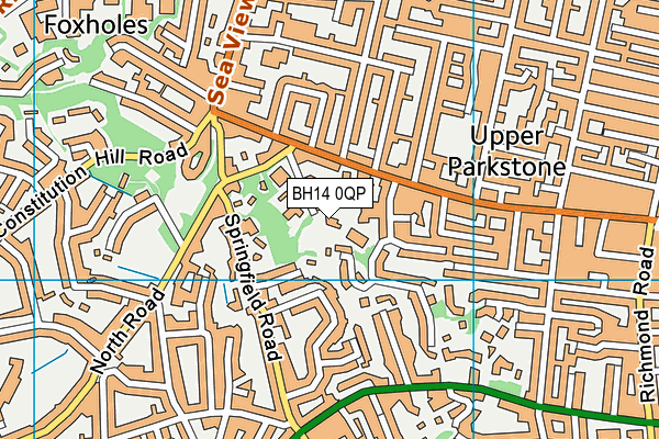 BH14 0QP map - OS VectorMap District (Ordnance Survey) BH14 0QP map - OS VectorMap District (Ordnance Survey)