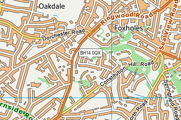 BH14 0QX map - OS VectorMap District (Ordnance Survey) BH14 0QX map - OS VectorMap District (Ordnance Survey)
