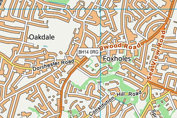 BH14 0RG map - OS VectorMap District (Ordnance Survey) BH14 0RG map - OS VectorMap District (Ordnance Survey)