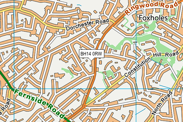 BH14 0RW map - OS VectorMap District (Ordnance Survey) BH14 0RW map - OS VectorMap District (Ordnance Survey)