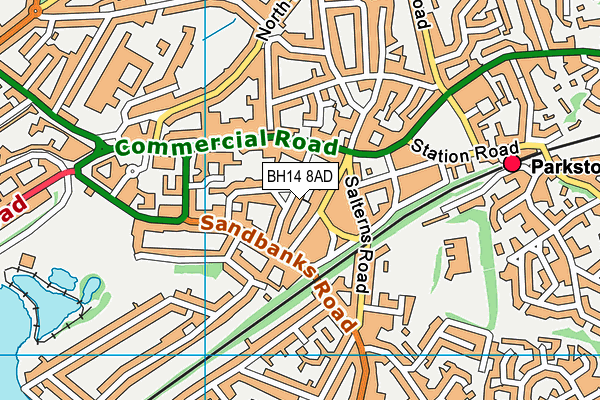 BH14 8AD map - OS VectorMap District (Ordnance Survey) BH14 8AD map - OS VectorMap District (Ordnance Survey)