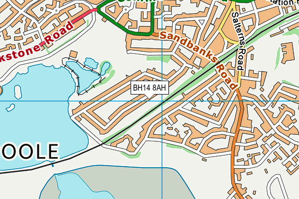 BH14 8AH map - OS VectorMap District (Ordnance Survey) BH14 8AH map - OS VectorMap District (Ordnance Survey)