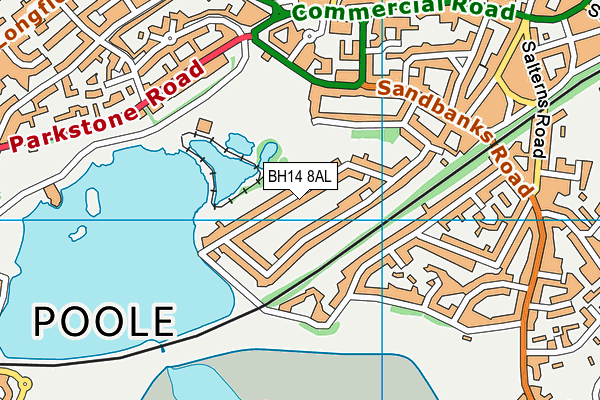 BH14 8AL map - OS VectorMap District (Ordnance Survey) BH14 8AL map - OS VectorMap District (Ordnance Survey)