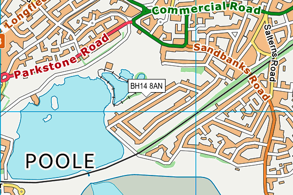 BH14 8AN map - OS VectorMap District (Ordnance Survey) BH14 8AN map - OS VectorMap District (Ordnance Survey)