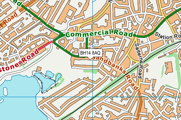 BH14 8AQ map - OS VectorMap District (Ordnance Survey)