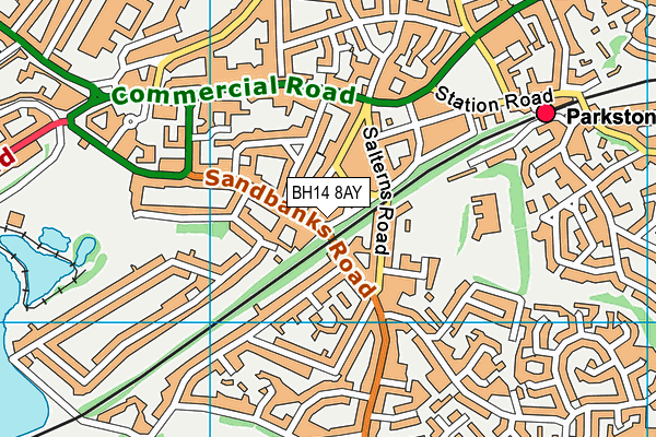BH14 8AY map - OS VectorMap District (Ordnance Survey)