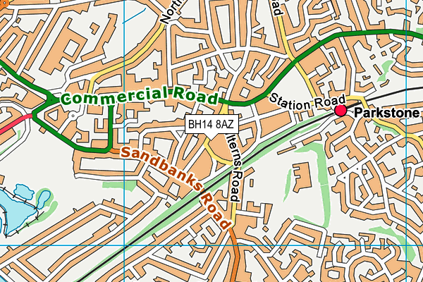BH14 8AZ map - OS VectorMap District (Ordnance Survey) BH14 8AZ map - OS VectorMap District (Ordnance Survey)