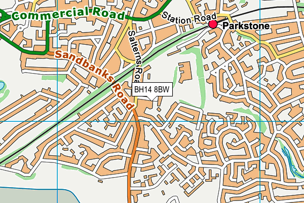 BH14 8BW map - OS VectorMap District (Ordnance Survey) BH14 8BW map - OS VectorMap District (Ordnance Survey)