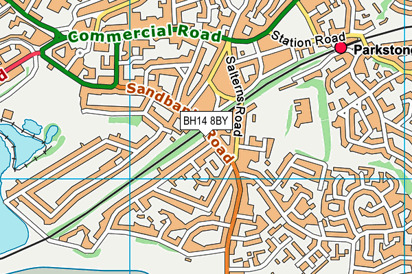 BH14 8BY map - OS VectorMap District (Ordnance Survey) BH14 8BY map - OS VectorMap District (Ordnance Survey)