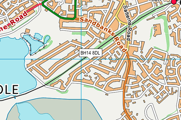 BH14 8DL map - OS VectorMap District (Ordnance Survey) BH14 8DL map - OS VectorMap District (Ordnance Survey)