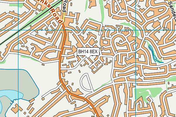 BH14 8EX map - OS VectorMap District (Ordnance Survey) BH14 8EX map - OS VectorMap District (Ordnance Survey)