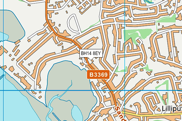 BH14 8EY map - OS VectorMap District (Ordnance Survey)