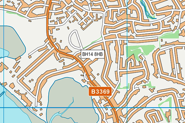 BH14 8HB map - OS VectorMap District (Ordnance Survey) BH14 8HB map - OS VectorMap District (Ordnance Survey)