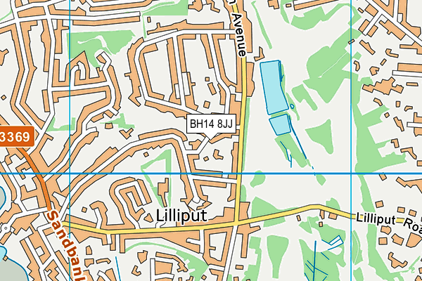 BH14 8JJ map - OS VectorMap District (Ordnance Survey) BH14 8JJ map - OS VectorMap District (Ordnance Survey)