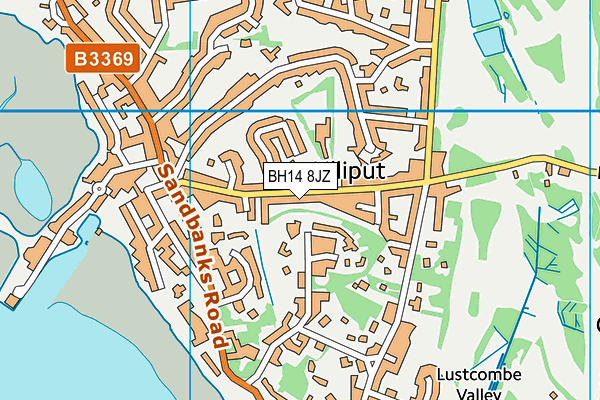 BH14 8JZ map - OS VectorMap District (Ordnance Survey) BH14 8JZ map - OS VectorMap District (Ordnance Survey)