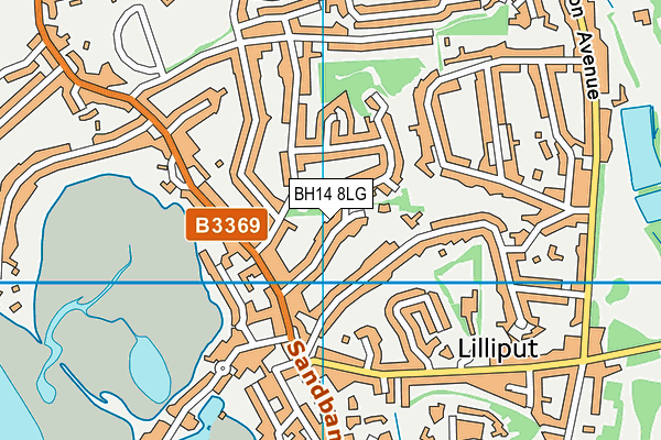BH14 8LG map - OS VectorMap District (Ordnance Survey) BH14 8LG map - OS VectorMap District (Ordnance Survey)