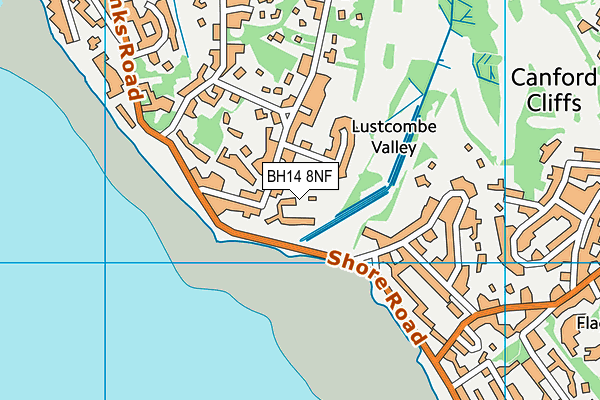 BH14 8NF map - OS VectorMap District (Ordnance Survey) BH14 8NF map - OS VectorMap District (Ordnance Survey)