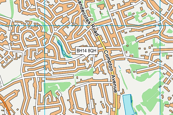 BH14 8QH map - OS VectorMap District (Ordnance Survey) BH14 8QH map - OS VectorMap District (Ordnance Survey)