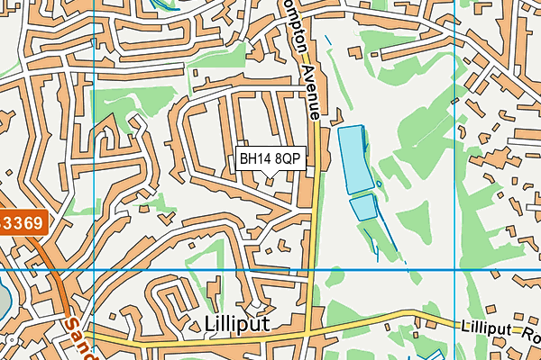 BH14 8QP map - OS VectorMap District (Ordnance Survey) BH14 8QP map - OS VectorMap District (Ordnance Survey)