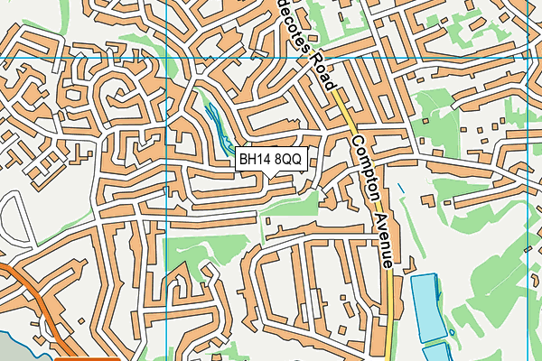 BH14 8QQ map - OS VectorMap District (Ordnance Survey) BH14 8QQ map - OS VectorMap District (Ordnance Survey)