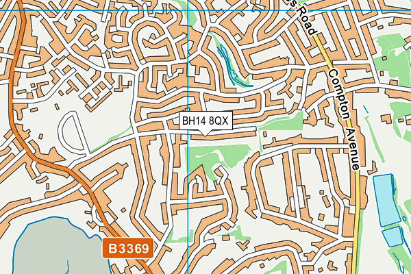 BH14 8QX map - OS VectorMap District (Ordnance Survey) BH14 8QX map - OS VectorMap District (Ordnance Survey)