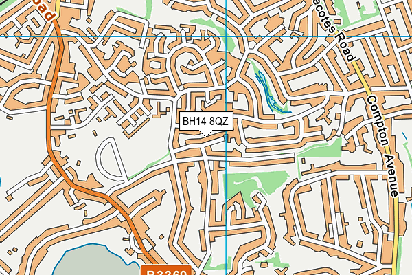 BH14 8QZ map - OS VectorMap District (Ordnance Survey) BH14 8QZ map - OS VectorMap District (Ordnance Survey)