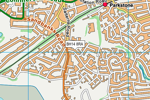 BH14 8RA map - OS VectorMap District (Ordnance Survey) BH14 8RA map - OS VectorMap District (Ordnance Survey)