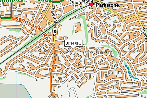 BH14 8RJ map - OS VectorMap District (Ordnance Survey) BH14 8RJ map - OS VectorMap District (Ordnance Survey)