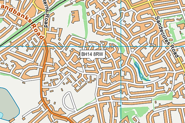 BH14 8RW map - OS VectorMap District (Ordnance Survey) BH14 8RW map - OS VectorMap District (Ordnance Survey)