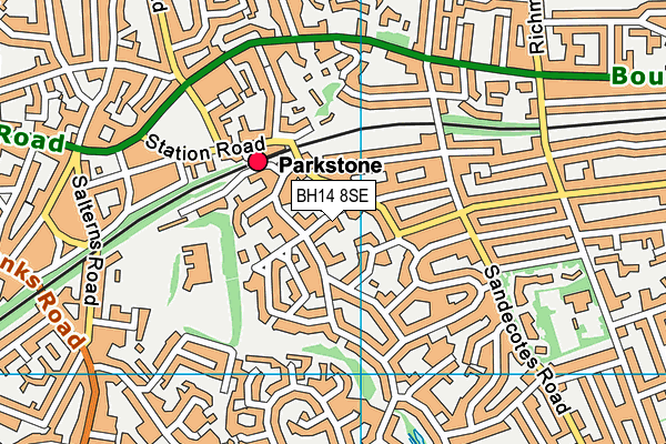 BH14 8SE map - OS VectorMap District (Ordnance Survey) BH14 8SE map - OS VectorMap District (Ordnance Survey)